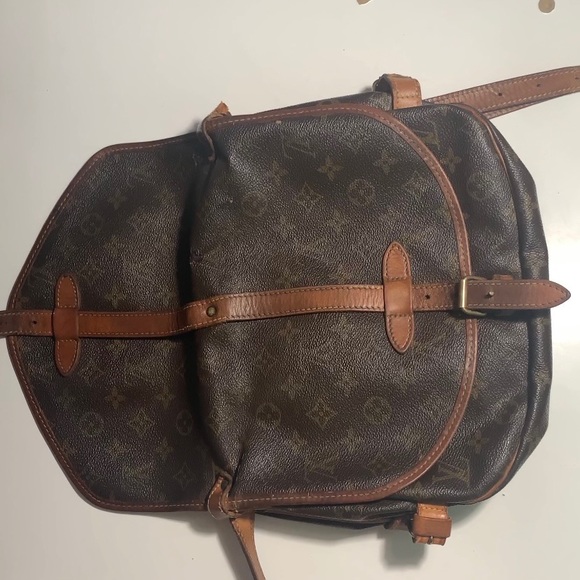 Authentic Vintage Louis Vuitton Saumur Satchel 35 double bag - Picture 13 of 15